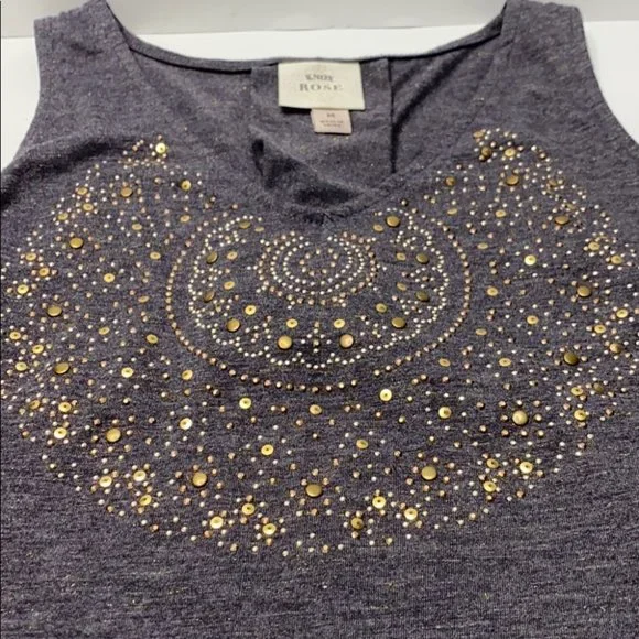 Knox Rose Embellished Tank Top Grey - Picture 5 of 9